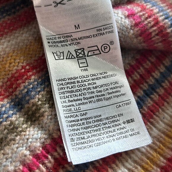 GAP Striped Merino Wool Blend Sweater ASO Max Mayfield - Picture 6 of 8